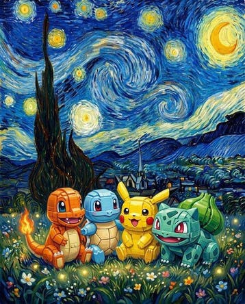 Naro - Canvas [L] - Pokémon Starry Brick Night, Nieuw
