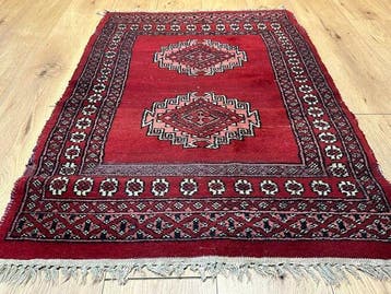 Handgeknoopte Bukhara tapijt – geometrische dubbele, Nieuw