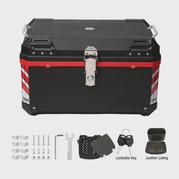 Motorbagagekoffer 68L Zwart met Interieur, Reflectoren & Mon, Motoren, Verzenden, Nieuw