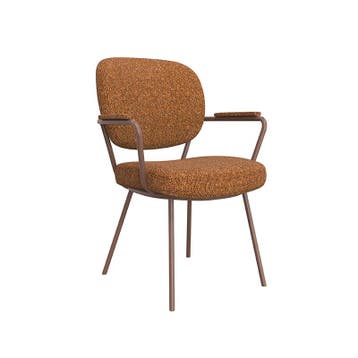 Stoel Lausanne | Coral | Royal Boucle | Coral Metalen Frame, Verzenden, Nieuw in verpakking
