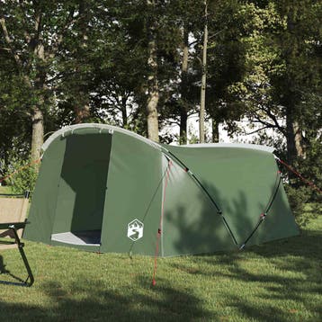 vidaXL Tunnel Tent 4-Person 4-persoons Groen en Wit, Verzenden, Nieuw, Tot en met 2