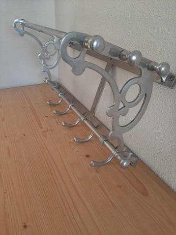 Kapstok - Metaal, aluminium, verchroomd en staal - French, Antiek en Kunst, Curiosa en Brocante