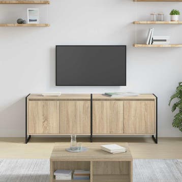 vidaXL TV-kast 140 x 36 x 49.5 cm Sonoma Bewerkt hout, Huis en Inrichting, Minder dan 50 cm, Verzenden, Nieuw, Minder dan 100 cm