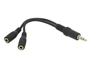 Splitter 3,5 inch Jack Male naar 2x 3,5 inch Jack Female 12, Ophalen of Verzenden, Nieuw
