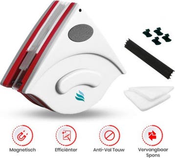 TibaGoods Magnetische Raamwisser Voor Dubbelglas -, Ophalen of Verzenden
