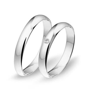 Actie trouwringen in 8/14/18 karaat witgoud per paar vanaf, Sieraden, Tassen en Uiterlijk, Ringen, Verzenden, Nieuw