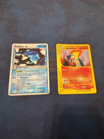 Pokémon - 2 Card - Typhlosion, Feraligatr ex Foil - EX, Nieuw