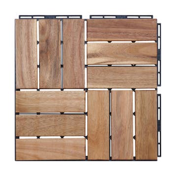 Houten terrastegels Alliste vlonder set van 10 acacia 0,9 m², Verzenden, Nieuw