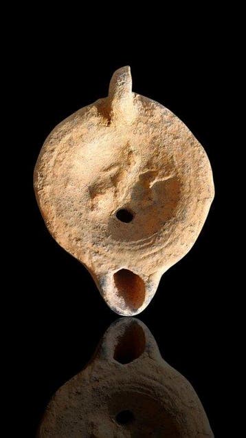 Oud-Romeins, Keizerrijk Terracotta Lucerna - 90 mm (Zonder