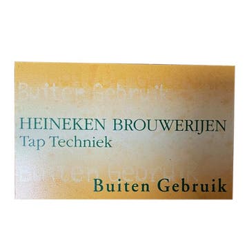 Tapkaart – Buiten gebruik Heineken, Ophalen of Verzenden