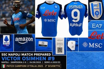 SSC Napoli Match Prepared Victor Osimhen #9 Napoli-Sampdoria, Nieuw