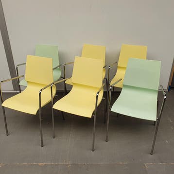 Ricciolina design max kunststof stoelen - geel en groen (all, Huis en Inrichting, Ophalen of Verzenden, Nieuw