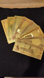 Themacollectie - 24-karaats verguld bankbiljetten, Antiek en Kunst