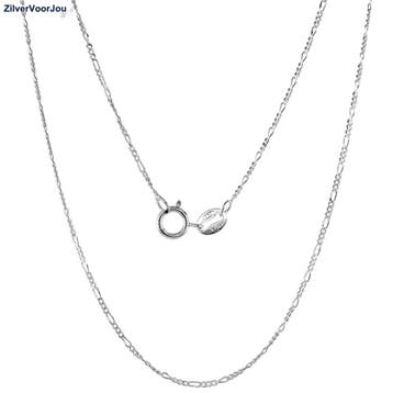Zilveren figaro schakel ketting 40 cm 1.5 mm, Verzenden, Nieuw, Zilver