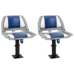 vidaXL 4-delige Bootstoelenset inklapbaar 48x51x41 cm blauw, Watersport en Boten, Verzenden, Nieuw