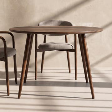 *WOONWINKEL* Ronde Minimalistische Eettafel Bruin, Verzenden, Nieuw