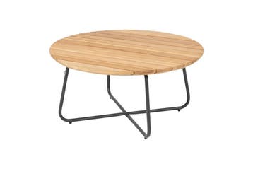 4 Seasons Verdi ronde salontafel teak 73 cm., Tuin en Terras, Tuintafels, Verzenden, Nieuw, Rond, Hout