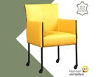 Leren eetkamerstoel More - Toledo Giallo (geel) - Poten, Overige kleuren, Bohemian, Industrieel, Modern, Scandinavisch, Nieuw