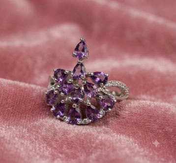 Zonder minimumprijs - Ring Zilver - 1.80ct. tw. Amethist, Nieuw