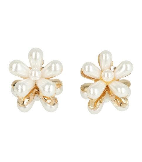 Haarspeld Haarklemmen 2cm – Bloemvorm met Parels – Goud Wit, Sieraden, Tassen en Uiterlijk, Uiterlijk | Haarverzorging
