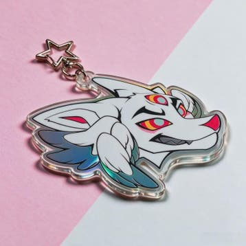Unieke Vleugels Wolf Sleutelhanger met Derde Oog - Furry Ant, Verzenden, Nieuw
