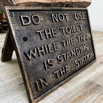 Plaque - Railroad sign - Gietijzer, Antiek en Kunst
