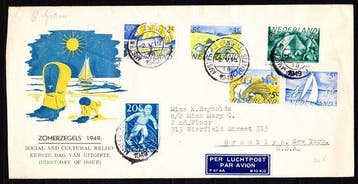 Nederland 1946/1949 - 2 Voorloper FDCs Kinderpostzegels en, Gestempeld
