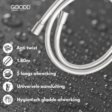 Nieuw Doucheslang Gladde afwerking chroom zilver Antitwist, Doe-het-zelf en Verbouw, Sanitair, Ophalen of Verzenden, Nieuw, Chroom