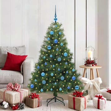 vidaXL Kunstkerstboom met 150 LED met standaard Groen 150 cm, Verzenden, Nieuw