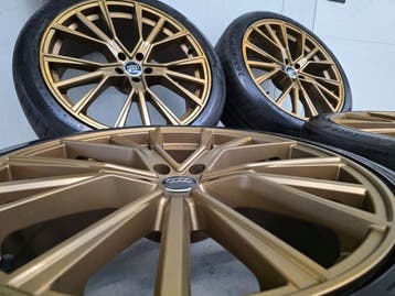 Audi e-tron Q7 Q8 22 inch Gold Bronze velgen zomerbanden, 265 mm, Banden en Velgen, Nieuw, Overige maten