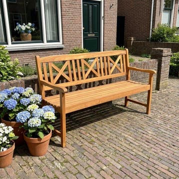 Tuinbank Acacia Tiago 3-zits 150 cm, Tuin en Terras, Verzenden, Nieuw, Hout