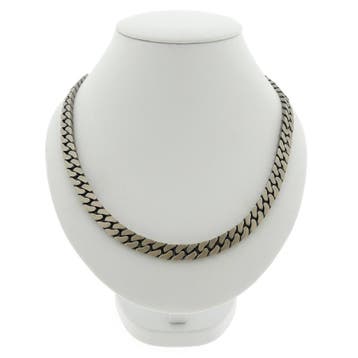 Zilveren robuuste gourmetschakel ketting, Ophalen of Verzenden, Gebruikt, Zilver, Zilver