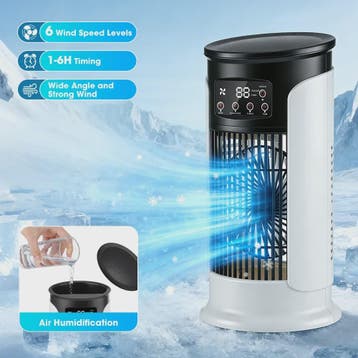 3-in-1 Draagbare Aircooler met Ventilator, Luchtbevochtiger, Verzenden, Nieuw