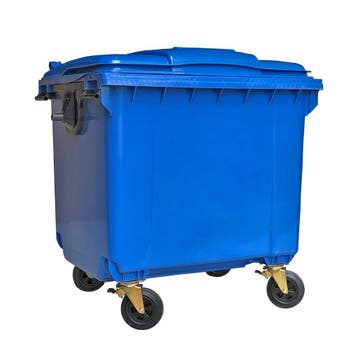Afvalcontainer 1100 liter blauw, Kunststof, Nieuw, 40 liter of meer, Ophalen of Verzenden