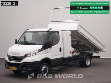 Iveco Daily 35C14 Automaat Dubbellucht Kipper met Kist 3,5t, Automaat, Stof, Gebruikt, Euro 6