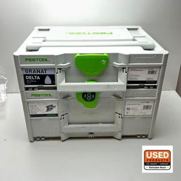 Festool DTSC 400 Accu Deltaschuurmachine Set met 2 Accu’s, Verzenden, Gebruikt