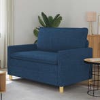 vidaXL Bank Blauw Stof, Huis en Inrichting, Banken | Bankstellen, Verzenden, Nieuw, Stof, Minder dan 150 cm