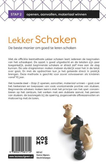 Lekker schaken / stap 2 openen, aanvallen, materiaal winnen, Verzenden, Zo goed als nieuw, Rob van Brunia
