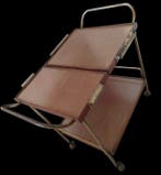 Serveerwagen - Messing, Hout - Verplaatsbare bovenste