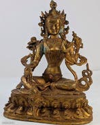 oud bronzen Tara beeld, - Brons - Nepal (Zonder, Antiek en Kunst