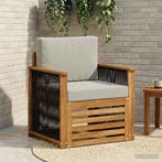 vidaXL Buiten Midden Sofa Naturel, Tuin en Terras, Verzenden, Nieuw