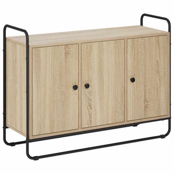 vidaXL Dressoir Sonoma Eiken 102 x 35 x 75 cm Bewerkt hout, Verzenden, Nieuw, Overige houtsoorten, Minder dan 50 cm