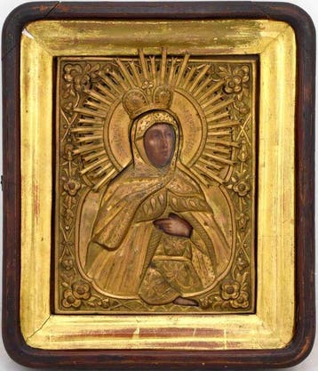 Icoon - Russische icoon van de heilige Prinses Olga in Kiot, Antiek en Kunst