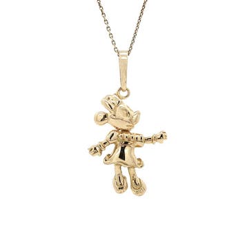 Gouden hanger Minnie Mouse 14 karaat, Sieraden, Tassen en Uiterlijk, Verzenden, Zo goed als nieuw, Goud