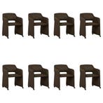 Set van 8 Leren eetkamerstoelen Icon - Toledo Espresso, Huis en Inrichting, Stoelen, Ophalen of Verzenden, Nieuw, Leer