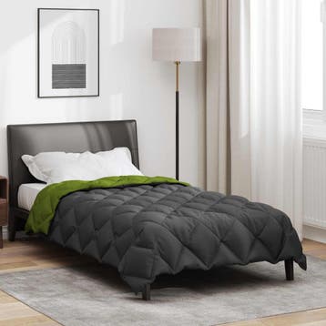 vidaXL Winter Dekbed 140 x 220 cm 450 gsm Microfiber (100%, Verzenden, Nieuw, Groen