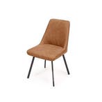 Eetkamerstoel Medemblik - eetkamerstoelen - Cognac, Huis en Inrichting, Stoelen, Nieuw, Stof