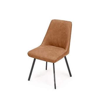 Eetkamerstoel Medemblik - eetkamerstoelen - Cognac, Nieuw, Stof