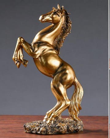 Beeld, European Style Home Resin Victory Horse Statue,