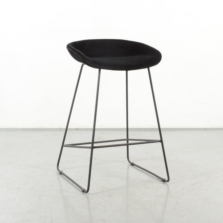 Barkruk Vaasa, zwart, 4 poot onderstel, Huis en Inrichting, Stoelen, Ophalen of Verzenden